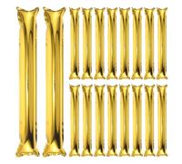 HOLIDYOYO 32 Bastoncini Gonfiabili per Il Tifo, Bastoncini Dorati Riutilizzabili per Lo Spirito di Squadra, Rumorosi in Alluminio da 23,6 Pollici per Eventi Sportivi, Basket, Calcio, Feste