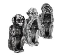 HOLIDYOYO 3pezzi Piccole Statuette in Resina Di Scimmie in Resina Statuette Di Animali Simpatiche Sculture in Di Scimmie Per Decorazione