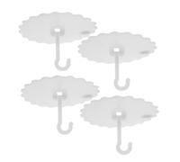 HOLIDYOYO 4 Pezzi Ganci Ventosa per Soffitto con Adesivo Forte per Appendere Zanzariere Cupola Ganci Plastica per Tende e Domestiche Soluzione Facile e Affidabile per Sospensione Canopy