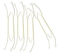 HOLIDYOYO 4 Pezzi Gancio da Parete Invisibile in Lega di Rame Oro Moderno | Montaggio senza Fori, Design Minimalista Finitura Opaca, per Cucina e Appartamenti