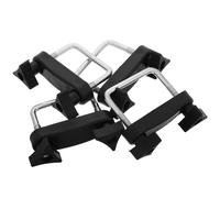 HOLIDYOYO 4 Pezzi Morsetti per Barra Portatutto Auto in Metallo e Plastico Nero, Staffe di Montaggio Sicure e Resistenti per Portapacchi Veicolo, per Viaggi e Spostamenti