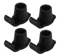 HOLIDYOYO 4 pezzi Piedini Antiscivolo per Deambulatore Sliders in Nylon Resistente per Bastoni da Passeggio e Sci Protezione Antiscivolo per Trekking Stabilità e Assorbimento Urti per Uso