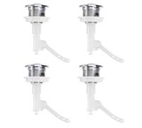 HOLIDYOYO 4 pezzi Pulsante Ricambio per Wc Accessorio Serbatoio con Superficie Elettroplaccata Antiruggine Compatto per Bagno Facile da Installare e Resistente