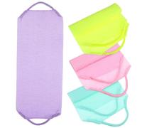 HOLIDYOYO 4 pezzi Pz Asciugamani Esfolianti Doccia Elastici per Schiena e Collo Panni Morbidi per Lavaggio Corpo Rimuove Cellule Morte Uso Familiare