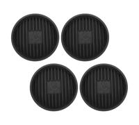 HOLIDYOYO 4 Pezzi Vassoio Porta Scopino WC in Plastica Resistente Tappetino Asciugatura Rapida Goccia per Bagno e Cucina Design Igienico e Facile da Pulire Colore Grigio Cemento