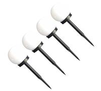 HOLIDYOYO 4pezzi Lampada Esterno Energia Solare Forma Di Bolla Sferica Luce Giardino Led Bianca Spina Per Uso Esterno Pannello Per Vialetti e Cortili Impermeabili