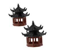 HOLIDYOYO 4pezzi Mini Statua Padiglione da Giardino in Plastica Resistente per Decorazione Interni Esterni di Padiglione Decorazione