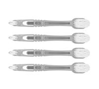 HOLIDYOYO 4pezzi Spazzola Doppia Per Pulizia Delle Gabbie Per Uccelli Strumento Ergonomico Manico Per Gabbie Per Pappagalli Cucce e Trespoli Per Rimozione Degli Escrementi Degli Uccelli