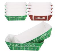 HOLIDYOYO 50 per Barchette di Carta Porta-Cibo per Hot Dog e Snack Scatole per Imballaggio Alimentare in Carta Kraft Rosso e Verde per Feste di Compleanno e Catering Sportivo