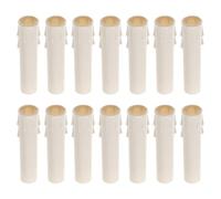 HOLIDYOYO 50 Pezzi 50 Pezzi Manicotti Porta Candela in Plastica Trasparente 25X100 MM per Lampadari, Protezione Antigoccia per Basi Candelabri, Accessori per Candele e Lampade Sospese,