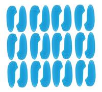HOLIDYOYO 50 Pezzi Punta Impostata Anti-manicotto Separatori Delle Presa Per Le in Acciaio Fodere Gel Anelli Guanti Culle Unghia Incarnita Blue Plastica