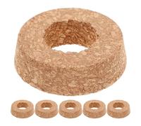 HOLIDYOYO 6 Pezzi Coperchio in Sughero per Vaso da Coltivazione con Foro Centrale, Design Versatile e Materiale Naturale per Mini Giardini e Vasi in Vetro
