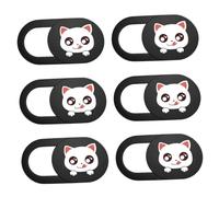 HOLIDYOYO 6 Pezzi Copri Webcam Portatile con Design Gatto Cartone Animato Copertura Privacy per Laptop e Tablet Protezione Anti-spionaggio Adesiva in Adatta per Computer e Notebook