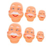 HOLIDYOYO 6 Pezzi Maschere Babbo Natale Plastica Leggera Accessori Riutilizzabili per Feste di Natale Decorazioni Cosplay Festive Taglia per Volto Design Realistico e Divertente
