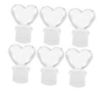 HOLIDYOYO 6 Pezzi Tappo Di Vaso Di Retrò Bere Una Bottiglia Con Coperchi Spine Bottiglia D'olio Distributore Di Olio Tappi Vino Comodi Tappi Dosatori Trasparente Gomma Da Cancellare