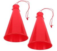 HOLIDYOYO Amplificatori portatili in plastica rossa 2 pezzi giocattolo rumoroso per eventi sportivi feste e supporto tifoseria portatile e leggero per attività sportive e celebrazioni