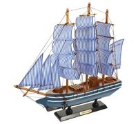 HOLIDYOYO Autentico in Legno Elegante Decorazione per Il Tuo Soggiorno Barca A Vela da Tavolo