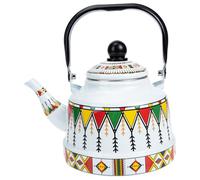 HOLIDYOYO Bollitore Smaltato con Stampa Decorativa Teiera da Cucina in Smalto Resistente Ergonomico per Bollire Acqua Adatto per Fornelli e Outdoor Design Elegante e Chic