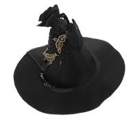 HOLIDYOYO cappello da mago cappello da strega costume strega da festa delle Gotico Stregoni in maschera Babbino Nero