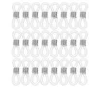 HOLIDYOYO Connettore per Catenella Occhiali in Silicone Bianco 300 Pezzi Estremità Fermaocchiali Regolabile Fibbie Antiscivolo per Supporto Cordino Occhiali da Sole Accessori per