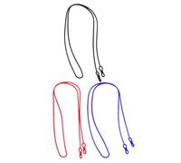 HOLIDYOYO Cordini Antiscivolo 3 Pezzi in Silicone per Occhiali da Sole e Vista Cinturino Resistente all'Usura per Uso Sportivo e Quotidiano Nero Rosso Blu