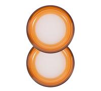 HOLIDYOYO Desktop Finger Moistener 2 Pezzi con Spugna Rotonda Arancione in Plastica per Contare Soldi e Documenti in Banche