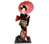 HOLIDYOYO Japanese Geisha Kimono Doll Asian Kimono Doll Figurine Kimono Girl Statue Geisha Model Doll Figure Collectible for Home Restaurant Table Decor