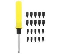 HOLIDYOYO Kit Riparazione Pneumatici Chiodi in Plastica, Set 21 Pezzi, Ripara Forature Ruote Auto e Moto, Attrezzi Completi per Riparazione Pneumatici Sottovuoto, per Uso Stradale