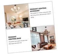 HOLIDYOYO Kit Rosone Lampadario Vintage con Gancio Chiuso Nero Placca Copri Soffitto Resistente per Lampade Sospensione e Candelabri Decorativi Accessorio per da Te e Appendi Lampade
