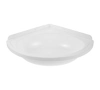 HOLIDYOYO Lavabo Angolare Triangolare a Parete in Plastica Bianca Lavandino Piccolo Salvaspazio per Bagno Compatto Lavabo Sospeso da Muro con Foro per Rubinetto per Balconi e Camper