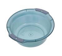 HOLIDYOYO Lavabo da Bagno in Plastica Medio Trasparente Blu Vasca Lavaggio Multiuso Portatile per Viso Capelli Bucato e Verdure Design Compatto per Casa Dormitorio e Viaggi