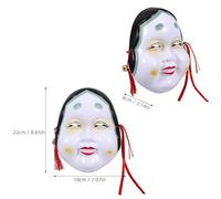 HOLIDYOYO Maschera Cosplay Giapponese Donna in Plastica per Party e Spettacoli Accessorio Teatro Tradizionale per Feste con Design Creativo e Resistente Maschera Ruolo Femminile per Eventi e