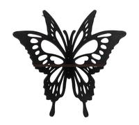HOLIDYOYO Mensola Angolare Legno Forma Di Farfalla Mensola Galleggiante Decorativa Per Esposizione Di Cristalli e Candele Design Rustico Per Bagno Cucina e Spazi Viventi Facile Installazione
