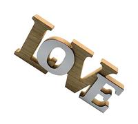 HOLIDYOYO Ornamenti d'Amore in Legno Firma Amore Decorazione della Parete Parola di Nozze Rustico Casa Annata Amo Le Lettere in Piedi Lettere d'Amore Rustiche Segni di Legno