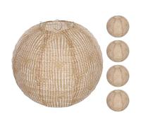 HOLIDYOYO Paralume per lampada a sospensione da 5 pezzi: copertura per lampada a sospensione in lino - paralume circolare per la decorazione della sala per le celebrazioni nuziali