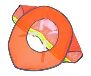 HOLIDYOYO Parasole per Casco Protettivo Strisce Riflettenti, Visiera a Tutta Lunghezza in Rete Traspirante Arancione, Accessorio per Protezione Solare da Cantiere e Attività All’aperto