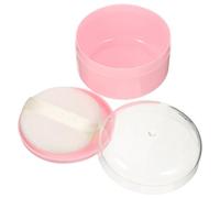 HOLIDYOYO Piumino da Cipria e Contenitore, Contenitore Piccolo in Plastica Rosa per Powder e Body Powder, per Casa e Viaggio