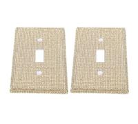 HOLIDYOYO Placca di Copertura per Interruttore a Parete Strass Dorati Glitterati, Set 2 Pezzi, Copertura Decorativa Singola per Luce, per Camere da Letto, Cucina e Bagno