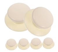 HOLIDYOYO Pomelli per Coperchi di Pentole in Plastica Beige, Manopole Compatte Sostituibili per Coperchi Domestici, Set da 6 Pezzi Ergonomici per Cucina Sicura e Resistente