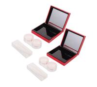 HOLIDYOYO Porta Lenti Contatto Compatta da Viaggio Contenitore Sigillo Ermetico Finestra Trasparente Doppie Cavity per Lente Laterale e Destra per Borse e Tasche