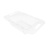 HOLIDYOYO Portaoggetti Scolapiatti Estendibile in Plastica Trasparente Organizer Telescopico per Lavello Cucina Supporto Drenante per Piatti e Spugne Ripiano Regolabile per Verdure e