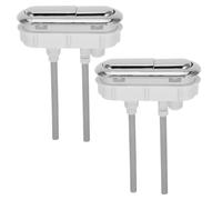HOLIDYOYO Pulsante Doppio Accessorio per Serbatoio Toilette per Scarico Wc in Abs Argento 2 Pezzi Resistente All'usura Bassa Pressione Colore Casuale per Riparazione