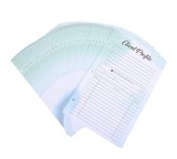 HOLIDYOYO Scheda informativa del cliente e scheda profilo cliente, 50 pezzi, carta verde con fori per raccoglitore, uso versatile per hotel e ristoranti