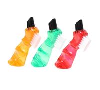 HOLIDYOYO Set 3 Pezzi Spazzolino per Dentiera Piccolo Multifunzionale Doppia Faccia in Materiale Durevole Portatile per la Pulizia Domestica e l'Igiene Orale Personale