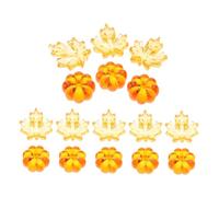HOLIDYOYO Set da 20 Pezzi Decorazioni di Foglie d'Acero di Zucca cenare Riempimento centrotavola Tutto riempire Autunno Cose per Acrilico Arancia