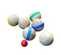 HOLIDYOYO Set da Bocce in Legno Massello 7 Pezzi, Palline Rotolanti per Leggere e Sicure, Gioco all’Aperto al Chiuso su Erba, Spiaggia e Feste, attività Ricreative per Colore Colore Casuale