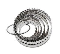 HOLIDYOYO Set di Tagliabiscotti Rotondi in Acciaio Inox, 6 Pezzi con Bordi Scanalati e Lisci, per Biscotti e Cake Pop, Utensili da Cucina per Uso Familiare e Professionale