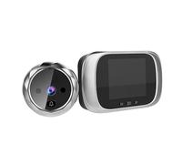 HOLIDYOYO Spioncino Digitale Grandangolare con e Foto Automatica Elettronico senza Batteria Sicurezza Ore Design Innovativo Argento