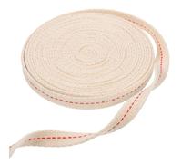 HOLIDYOYO Stoppino Piatto in Cotone 4 M per Lampade a Olio e Lanterne a Cherosene Ricambio per Stoppini in Paraffina per Campeggio e Restauro Lanterne Decorativi