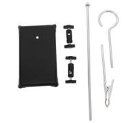 HOLIDYOYO Supporto da Laboratorio con Anello di Sostegno e Base Quadrata in Ferro Nero per Installazioni in Laboratori Chimici